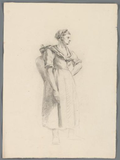 Woman with a large jug on her back