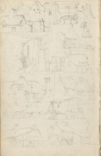 Farmhouses and a well