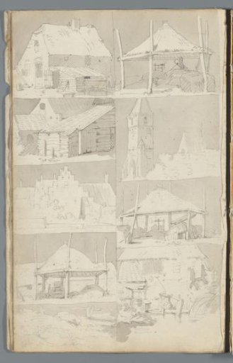 Farmhouses and haystacks