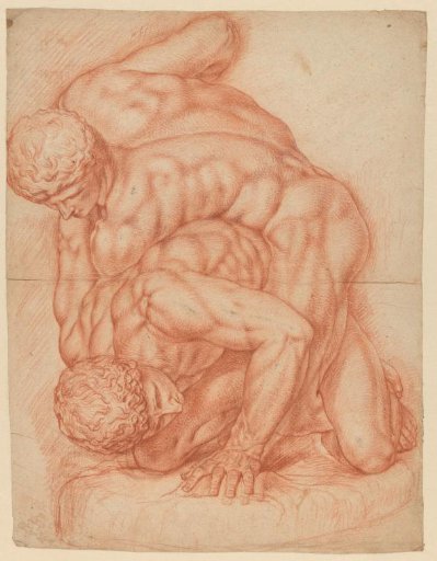 Two Wrestling Men