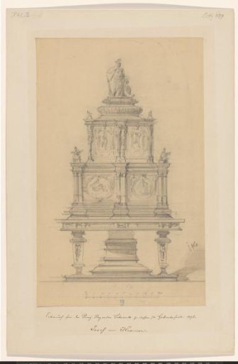 Design for a Cabinet for the 70th Birthday of the Prince Regent Luitpold of Bavaria (1812-1912)