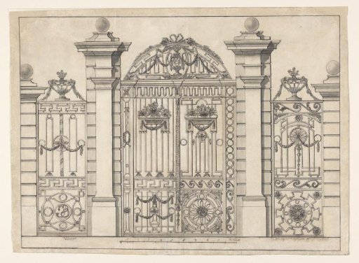 Design for a wrought-iron gate