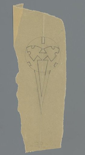 Sketch, possibly a design for a decoration for a piece of furniture