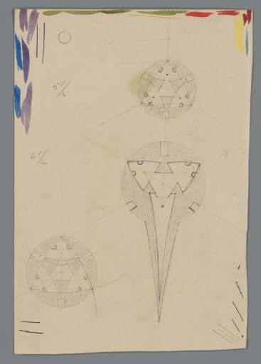 Possibly a design for a decoration for a piece of furniture