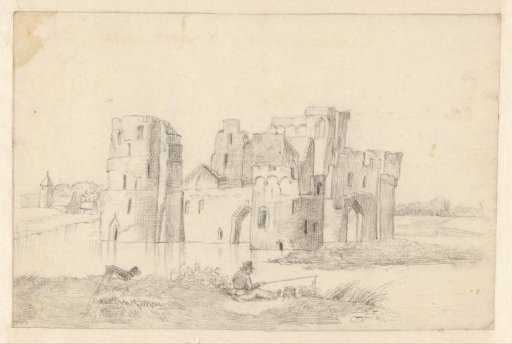 Fisher by the Ruins of a Castle