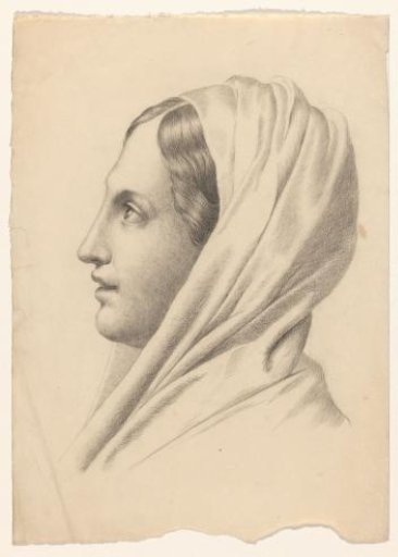 Head of a veiled woman