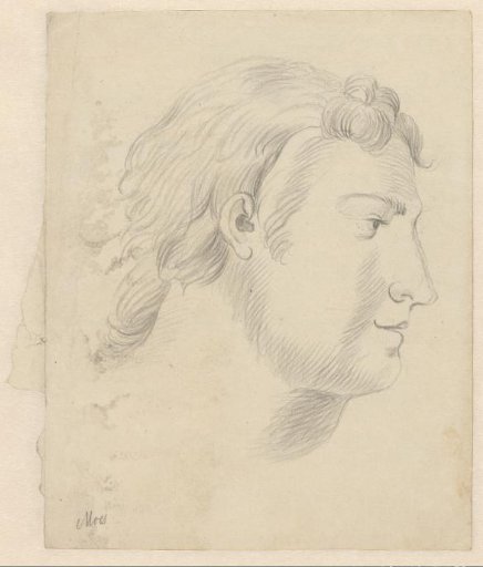Head of a young man and profile
