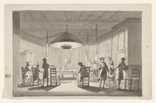 Drawing session of an art academy or drawing society