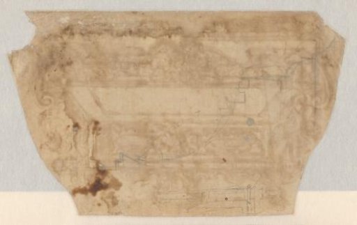 Sketch of the front view of a seat (?) and profile