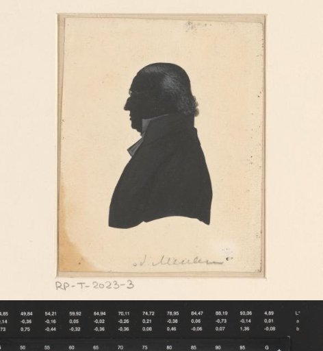 Silhouette portrait of Rijnhard Jan van der Meulen