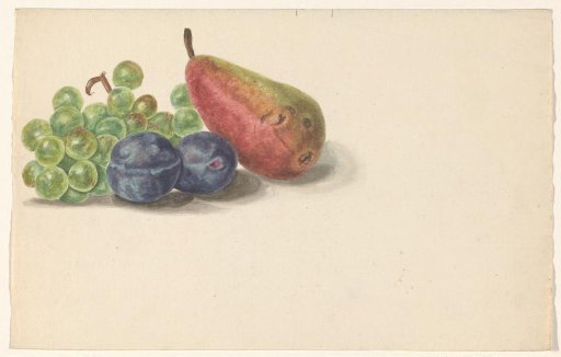 Still Life with Grapes, Plums, and a Pear