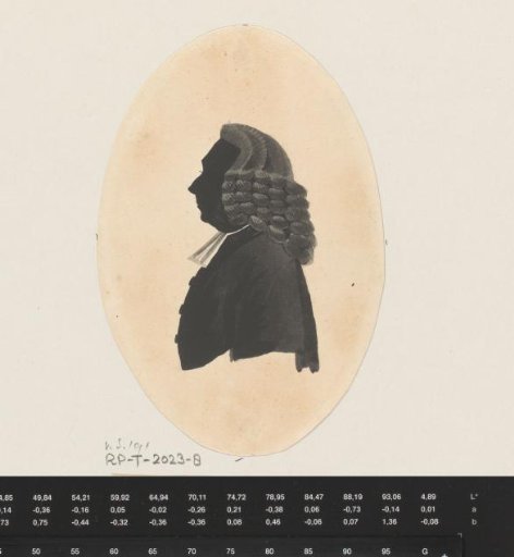 Silhouette portrait of Adrianus van Assendelft