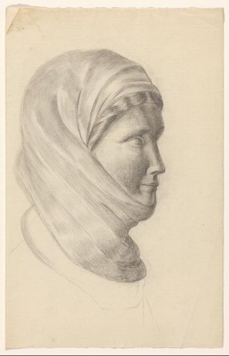 Study of a Bust of a Woman with a Headscarf