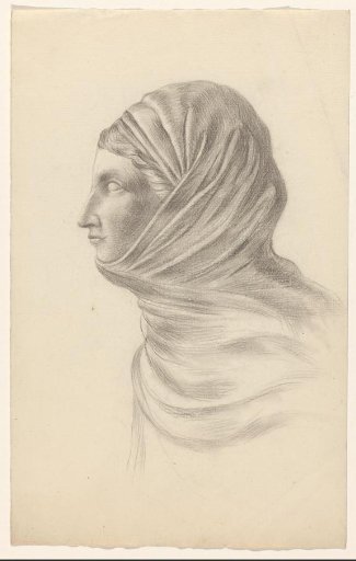 Study of a Bust of a Woman with a Headscarf