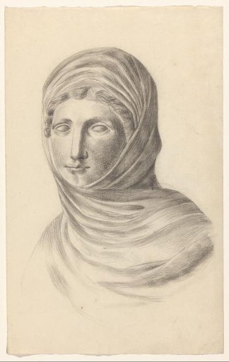 Study of a Bust of a Woman with a Headscarf