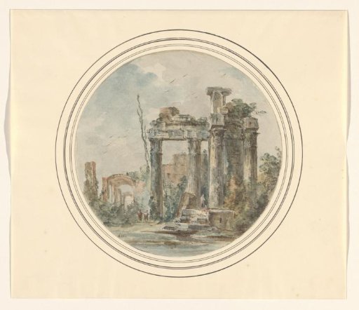 Capriccio met antieke ruïne