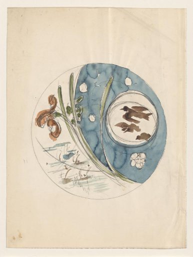 Design for the painting of a ceramic plate