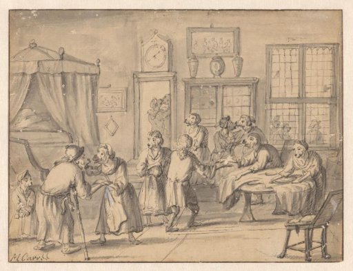 Interior with monkeys