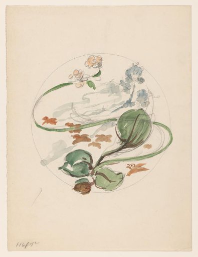 Design for the painting of a ceramic plate