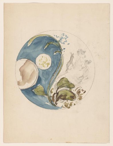 Design for the painting of a ceramic plate