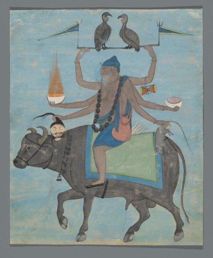 A portrait of Ranjit Singh as Yama (the god of death)