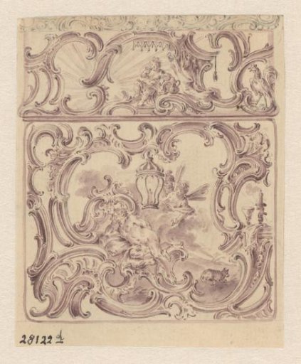 Design for a case with a sleeping naked youth