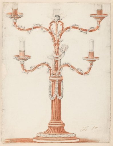 Design for a six-light candelabrum with a boy