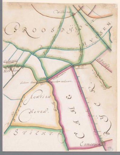 Part of a map of the Hoogheemraadschap of Rijnland, with Noorden and surroundings