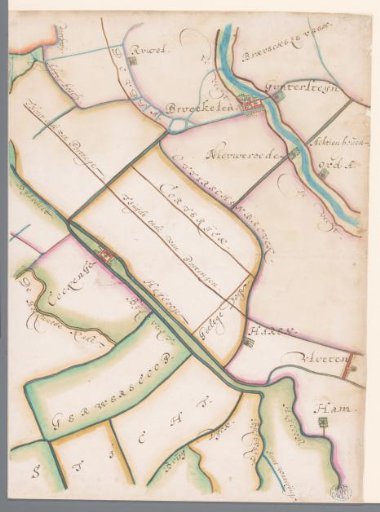 Part of a map of the Hoogheemraadschap of Rijnland, with Breukelen and surroundings