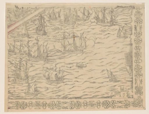Twelfth sheet of a map of Amsterdam, traced on tracing paper
