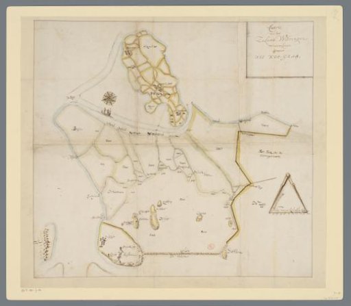 Map of the island of Wieringen and surrounding areas