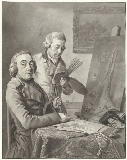 Portrait of Jacob de Vos I and the painter Wybrand Hendriks