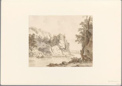 River landscape with rocks
