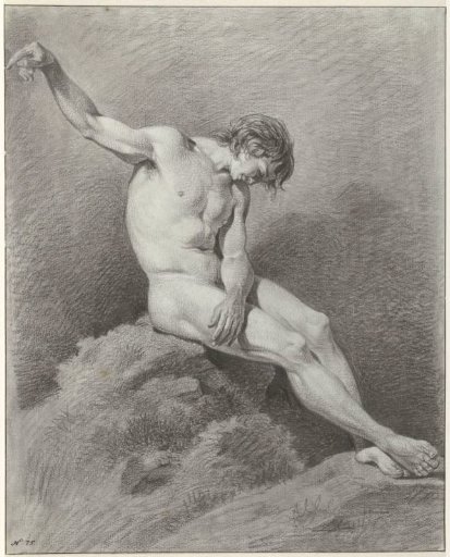 Seated male nude