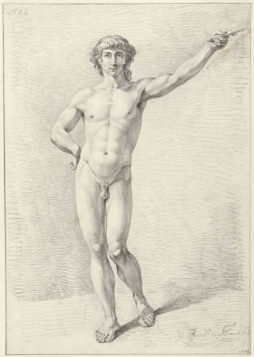 Standing male nude