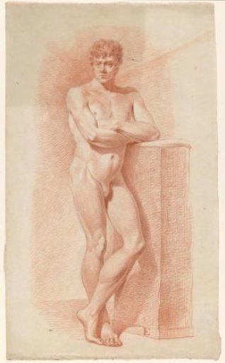 Standing male nude, seen from the front