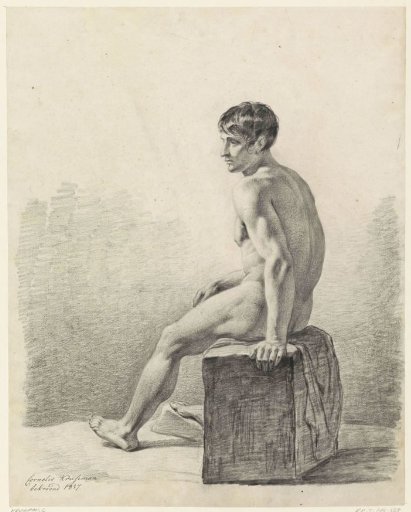 Male seated nude
