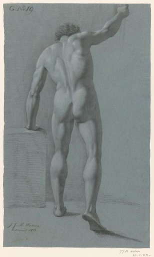 Standing Male Nude, Seen from the Back