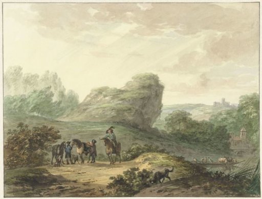 Landscape with riders