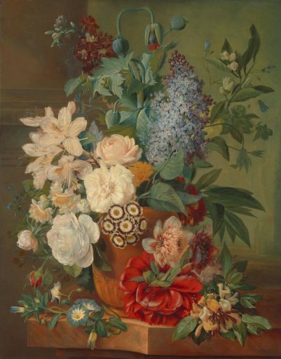 Flowers in a Terra Cotta Vase