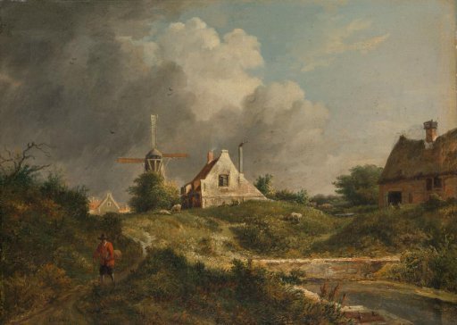 View at the Dilapidated Wall in Amsterdam on the City Side between the Muiderpoort and the Weesperpoort