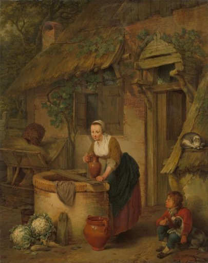 Woman Drawing Water from a Well