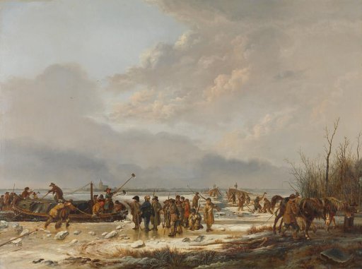 Breaking the Ice on the Karnemelksloot, Naarden, January 1814