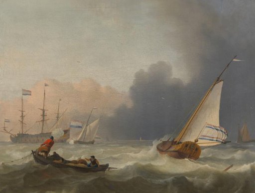 Rough Sea with a Dutch Yacht