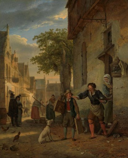 Jan Steen Sends his Son to the Streets to Exchange Paintings for Beer and Wine