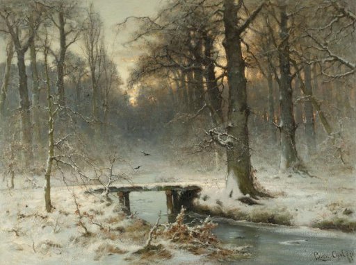 A January Evening in the Woods of The Hague