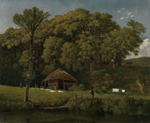 A Barn on the Bank of a Stream in Gelderland