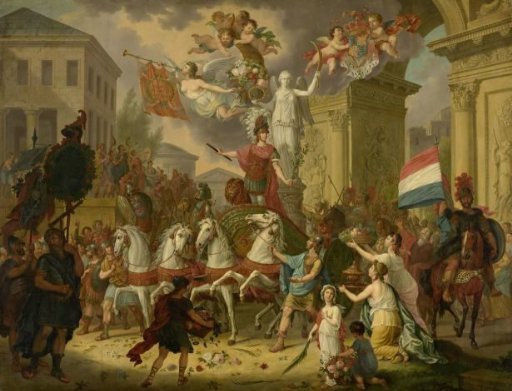Allegory of the Triumphal Procession of the Prince of Orange, the Future King Willem II, as the Hero of Waterloo, 1815