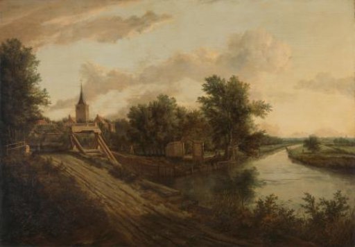 Landscape with rolling bridge