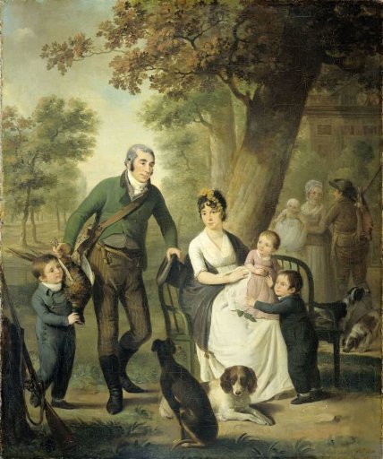 Esquire Gysbert Carel Rutger Reinier van Brienen van Ramerus(1771-1821), with his Wife and four of their Children